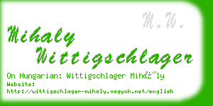 mihaly wittigschlager business card